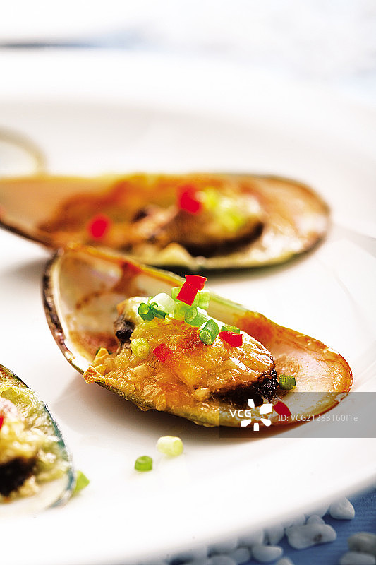 蒜蓉芝士焗青口图片素材