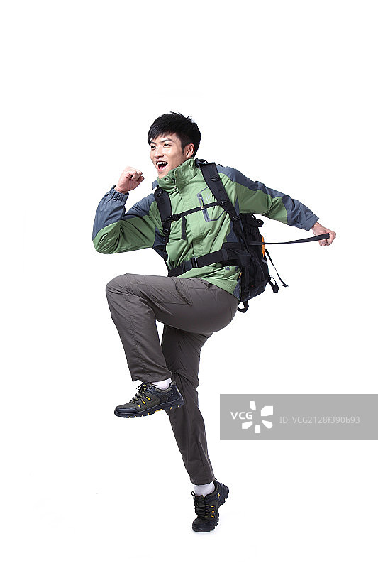 男性背包族图片素材