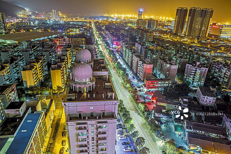 深圳盐田区城市夜景图片素材