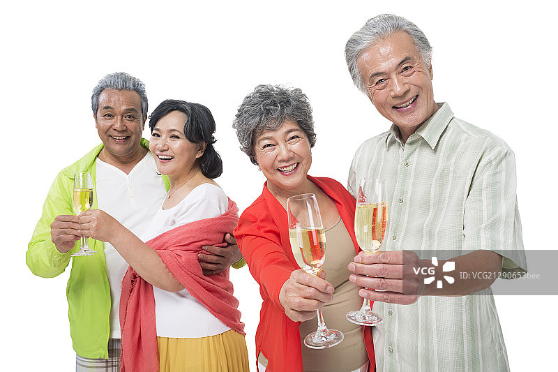 快乐的老年人户外旅行图片素材