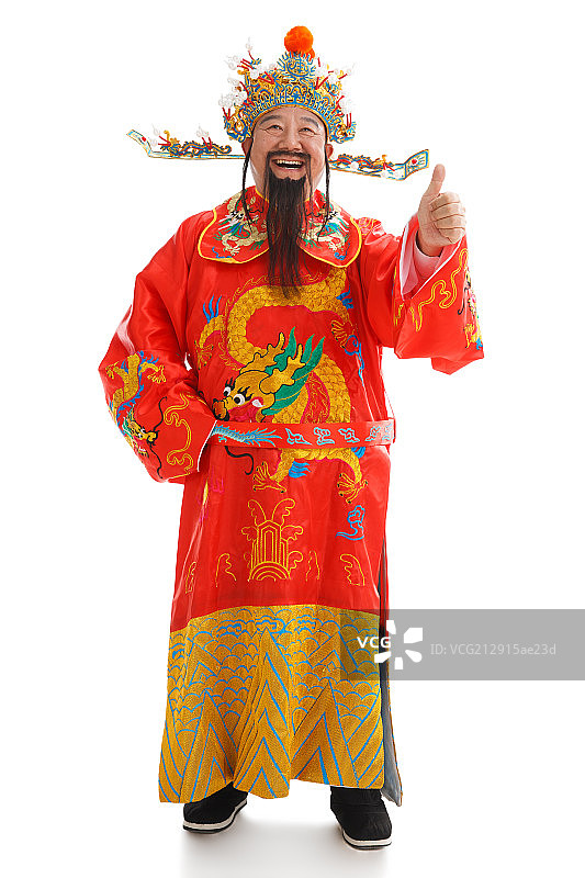 财神爷翘起大拇指图片素材
