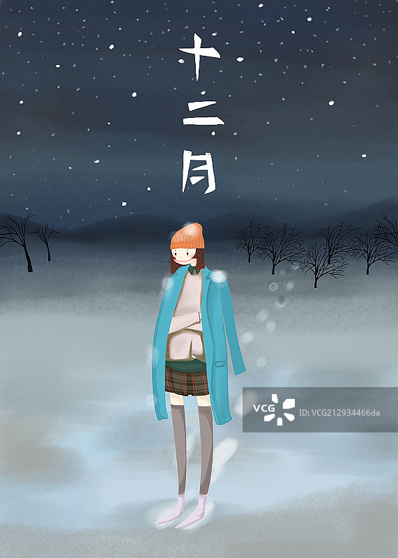 十二月-冬夜图片素材