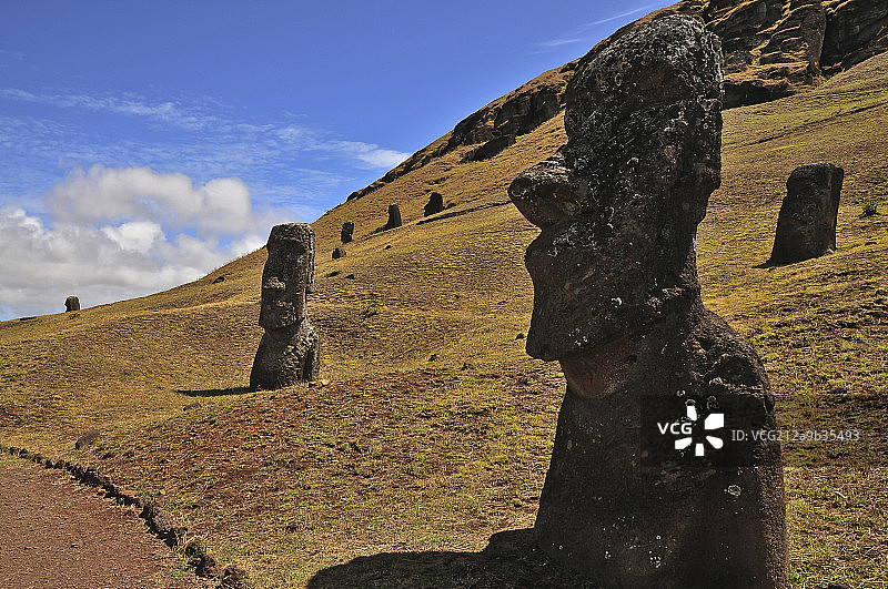 复活节岛和摩艾石像图片素材