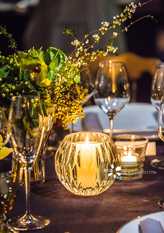 高端 晚宴 餐厅餐具 装饰图片素材