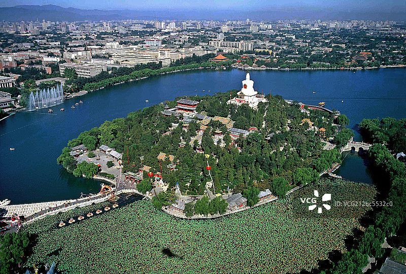 俯瞰北京北海公园图片素材