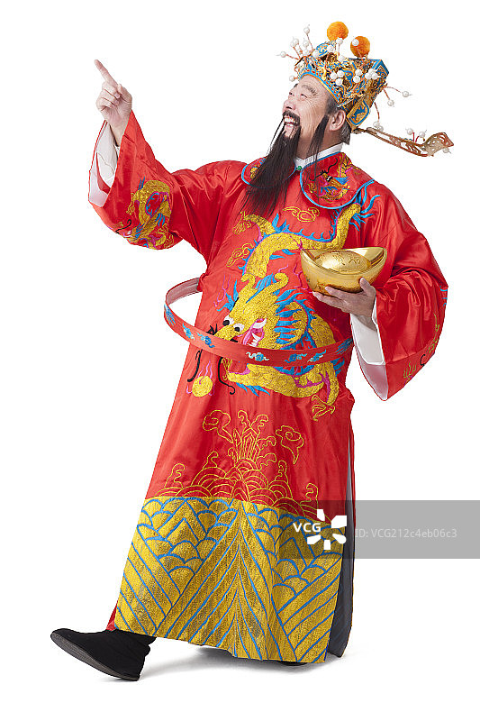 财神爷和元宝图片素材