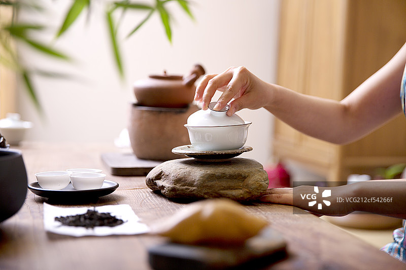 功夫茶道演示图片素材