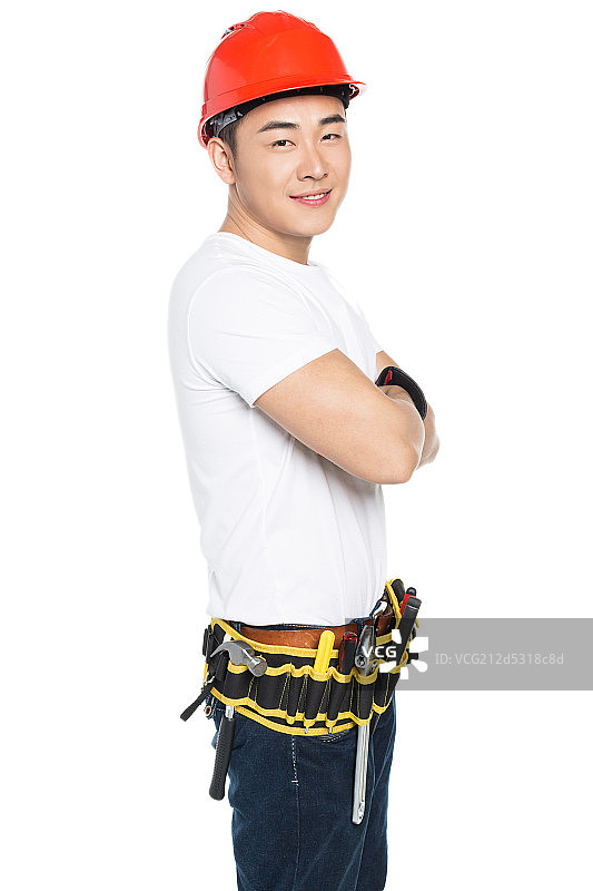 帅气的维修工人图片素材