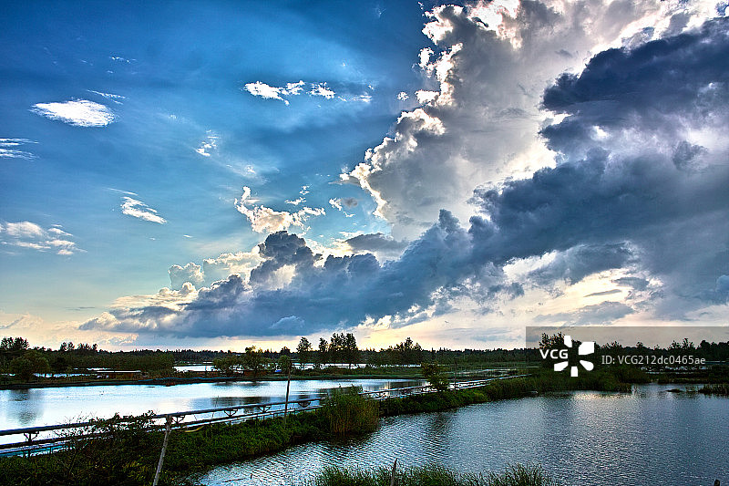 江苏扬州邵伯湖风光图片素材