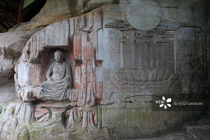 重庆大足石刻宝顶山石窟群图片素材