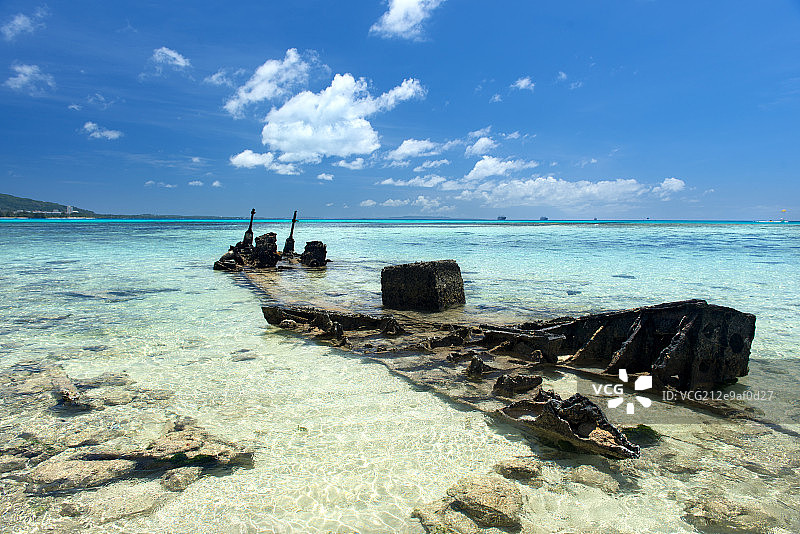 塞班军舰岛硫磺岛战役遗迹图片素材