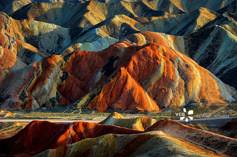 甘肃省张掖七彩丹霞地貌奇观图片素材