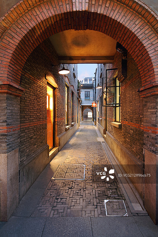 上海新天地石库门建筑图片素材