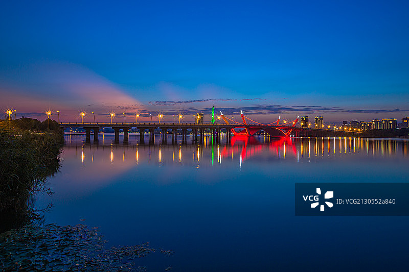 无锡蠡湖大桥夜景图片素材