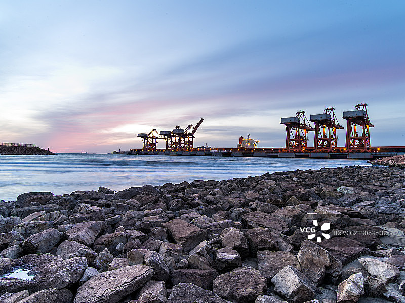 曹妃甸工业区海港码头图片素材