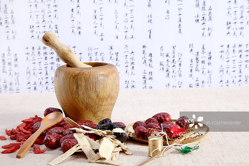 中药组合图片素材