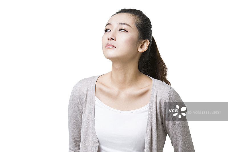 伤心的年轻女子图片素材