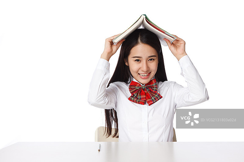 青春活力的青年女学生图片素材