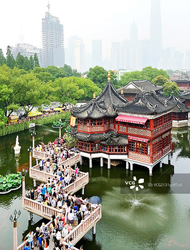 上海豫园九曲桥图片素材