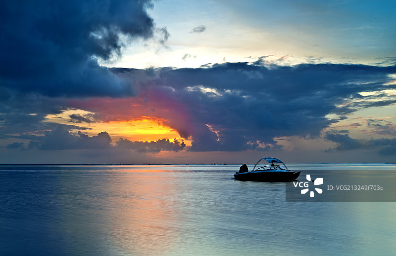 北马里亚那群岛塞班岛的晚霞图片素材