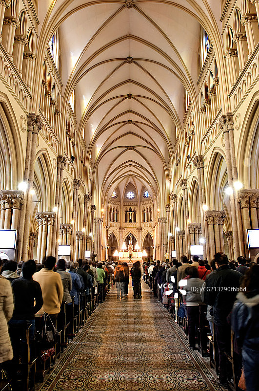 上海城市景观徐家汇天主教堂图片素材