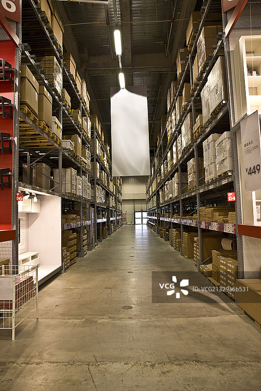 超市中的货架图片素材