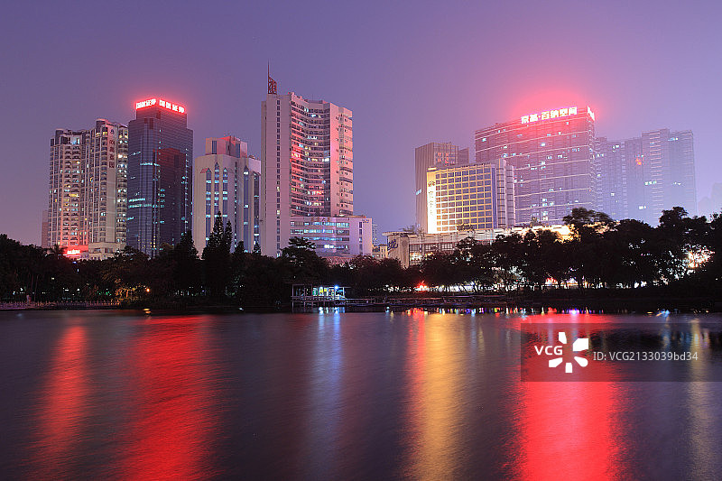 深圳荔枝公园湖景图片素材
