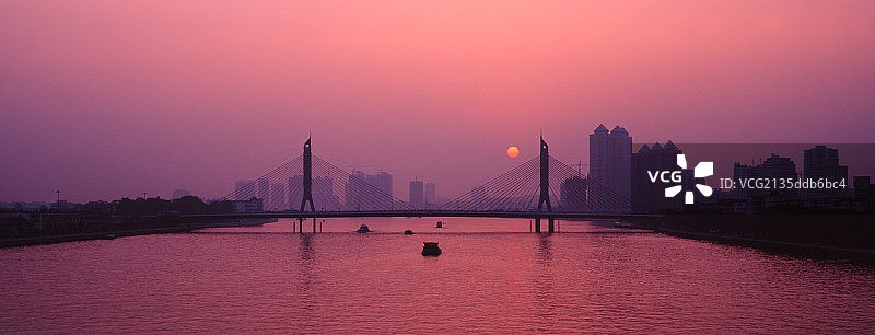 广州城市景观珠江两岸图片素材