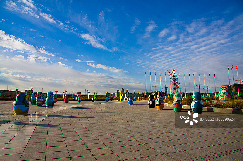 满洲里套娃广场图片素材
