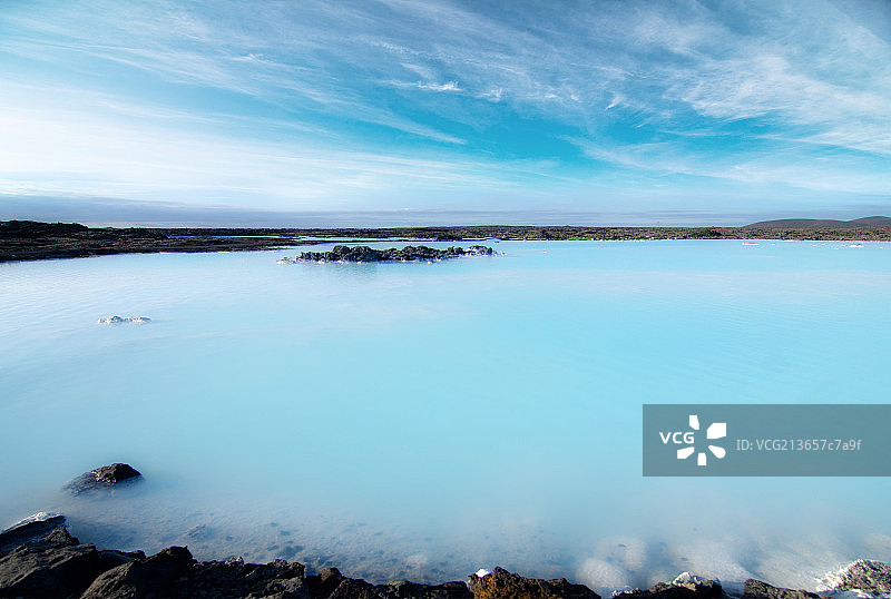 冰岛蓝湖温泉（blue lagoon)图片素材