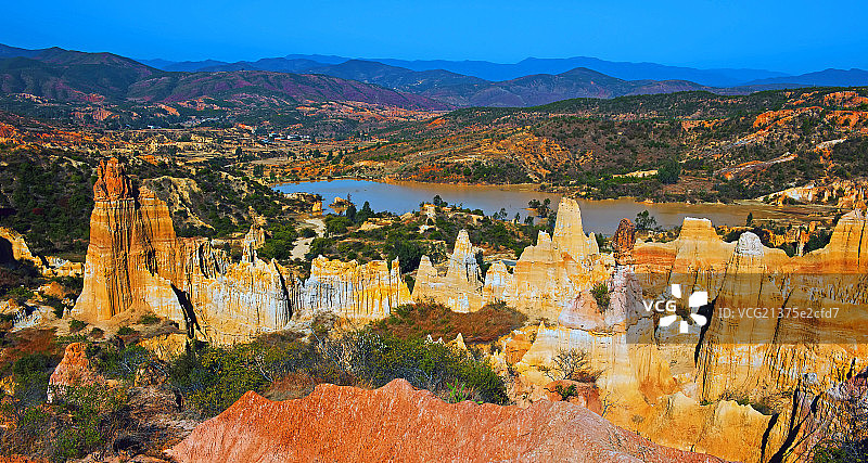 云南元谋土林自然风光图片素材