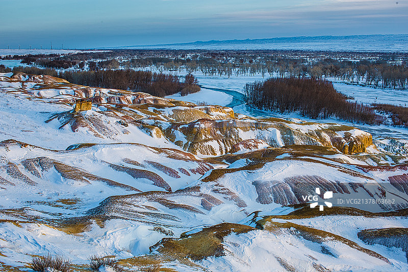 冬日五彩滩图片素材