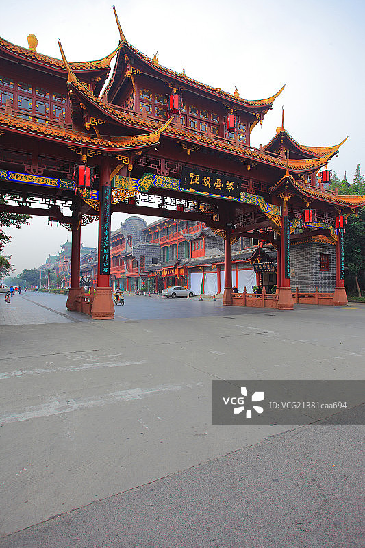 成都琴台路牌坊图片素材