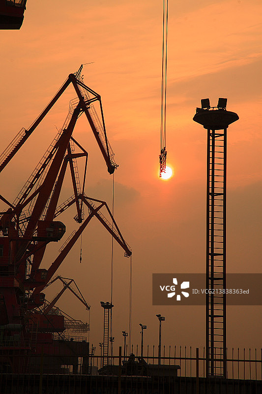 浙江省宁波北仓区北仓港图片素材