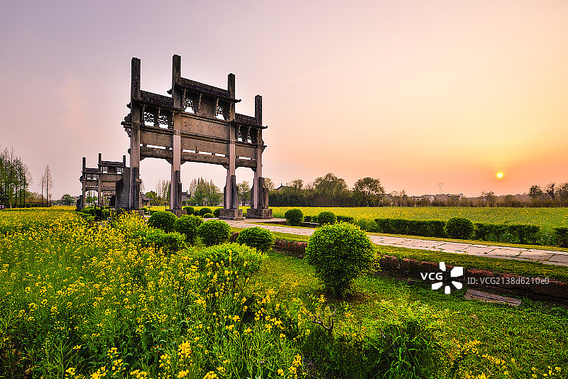 安徽棠樾牌坊群图片素材
