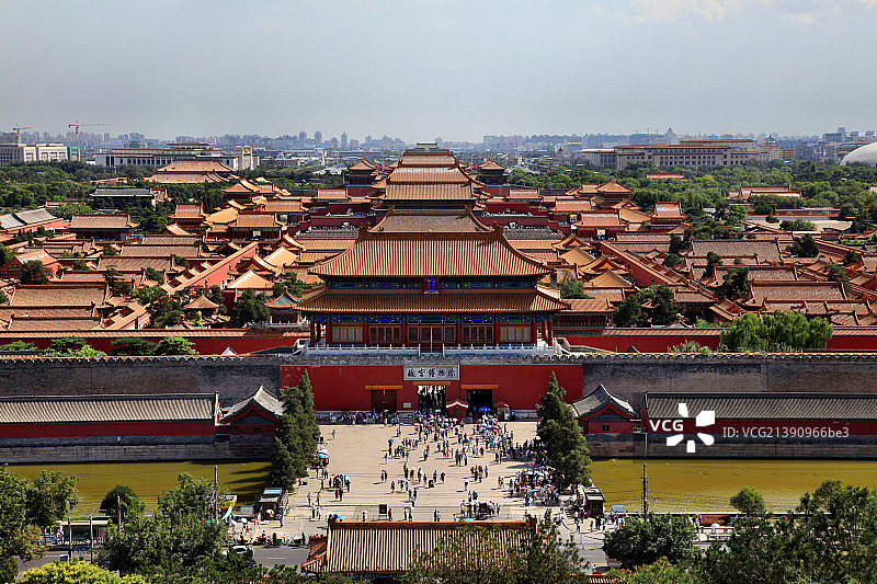 俯瞰故宫全景图片素材