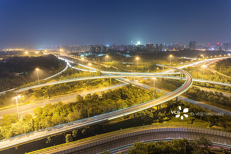 北京望和桥夜景图片素材