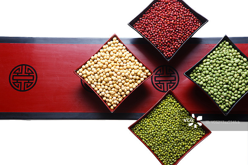 豆类-红豆,绿豆,黄豆,青豆图片素材