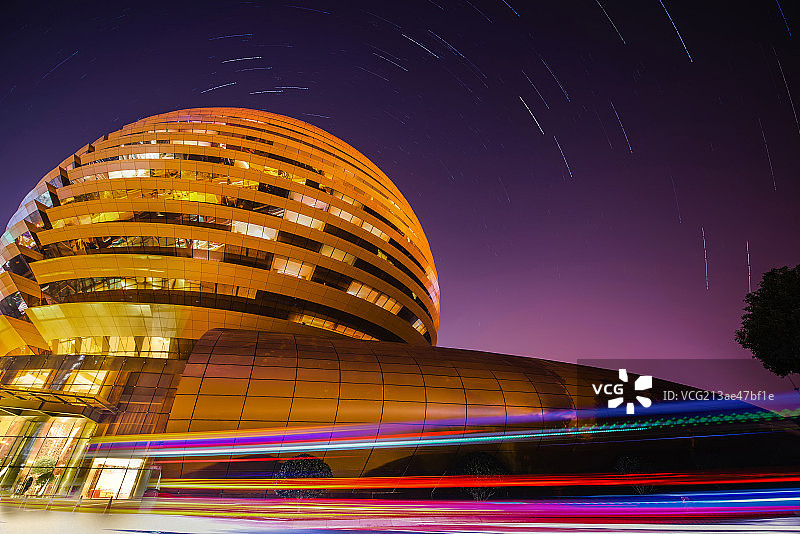 杭州洲际酒店星轨图片素材