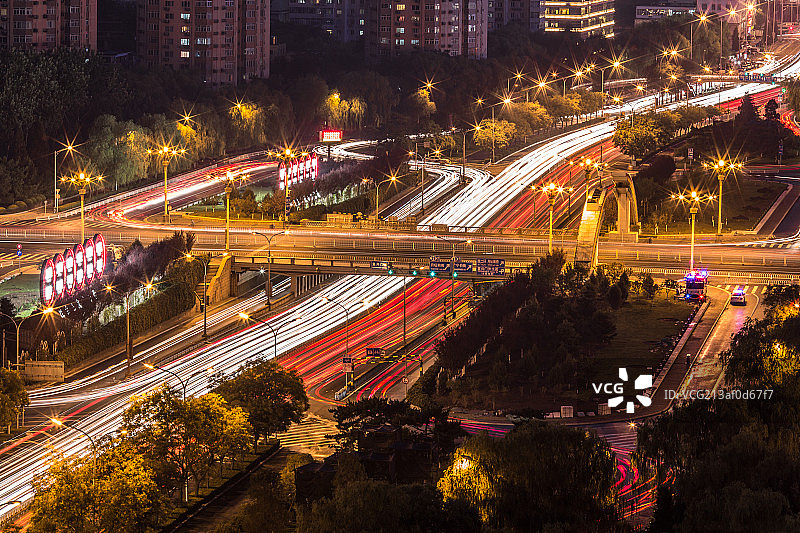复兴门车流图片素材
