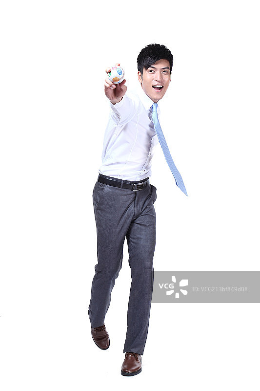 穿白衬衫的商务男图片素材