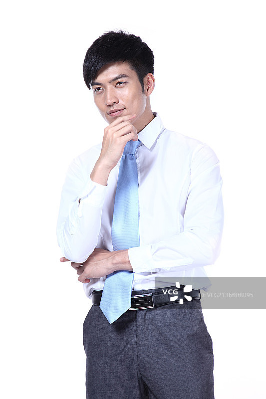 穿白衬衫的商务男图片素材