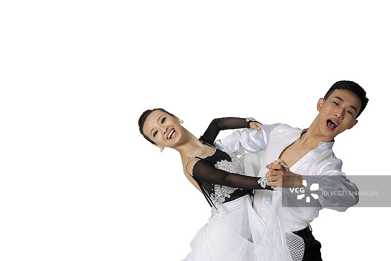 棚拍双人探戈舞者图片素材