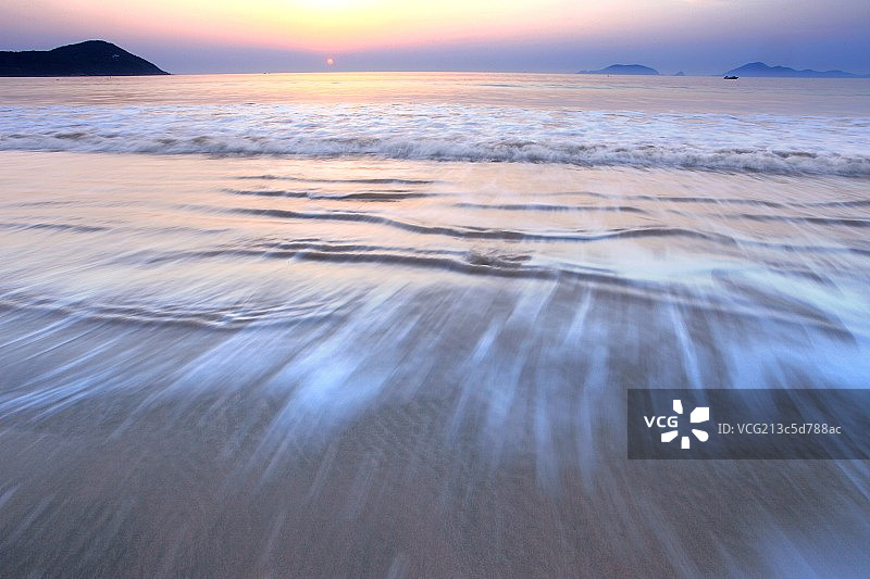 海天佛国普陀山百步沙图片素材