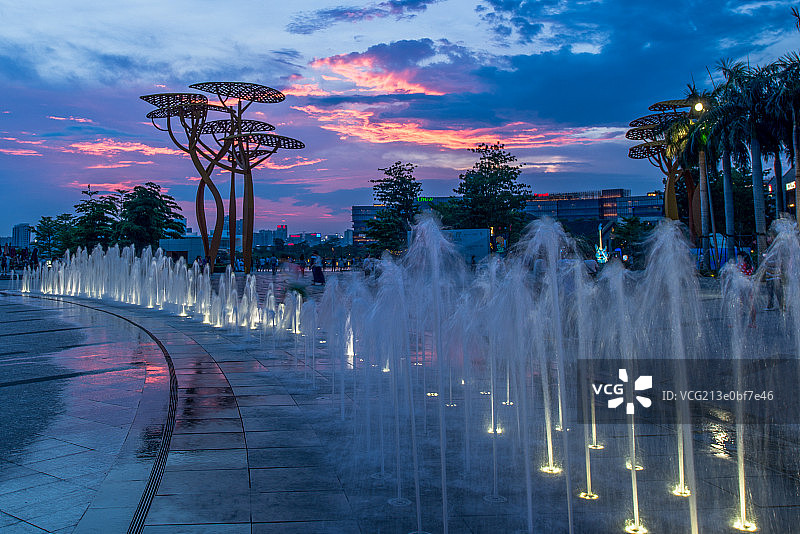 深圳欢乐海岸黄昏图片素材
