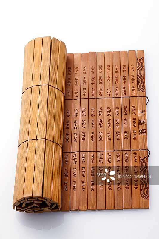 静物竹简图片素材