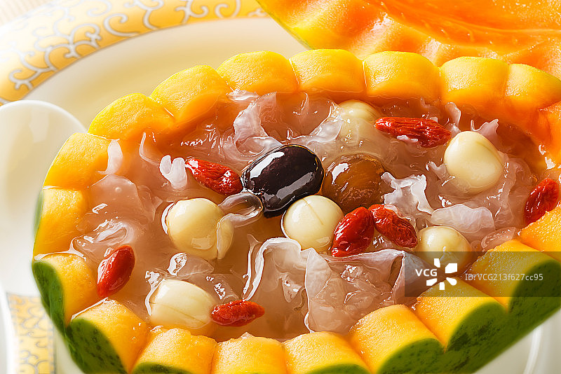 银耳莲子羹图片素材