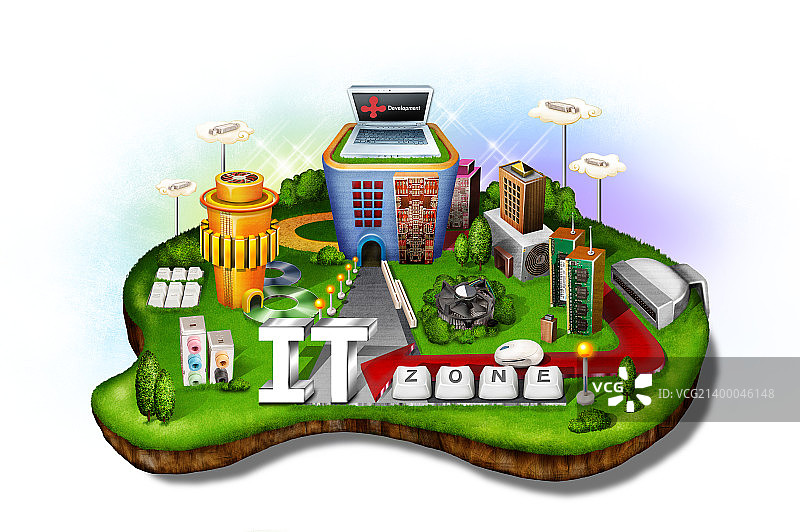 2.5D主题小镇003图片素材