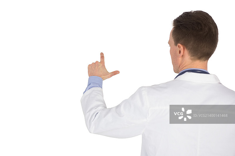 医生书写的背影图片素材