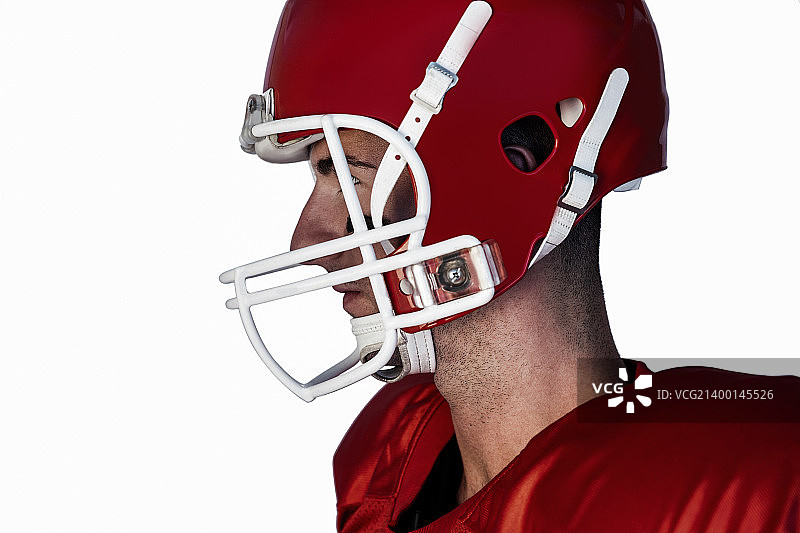 橄榄球运动员侧面照图片素材